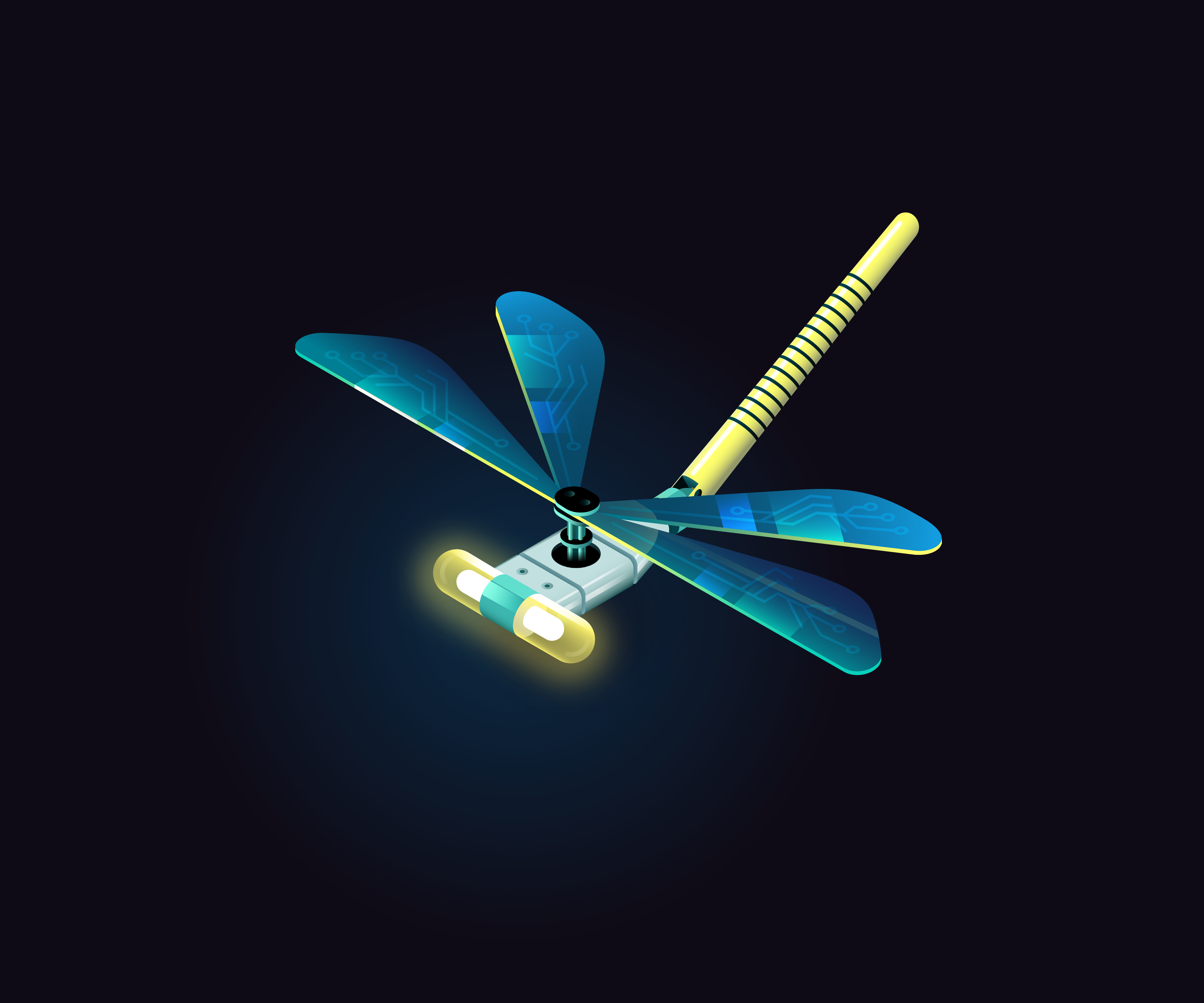 dragonfly drone bug illustration