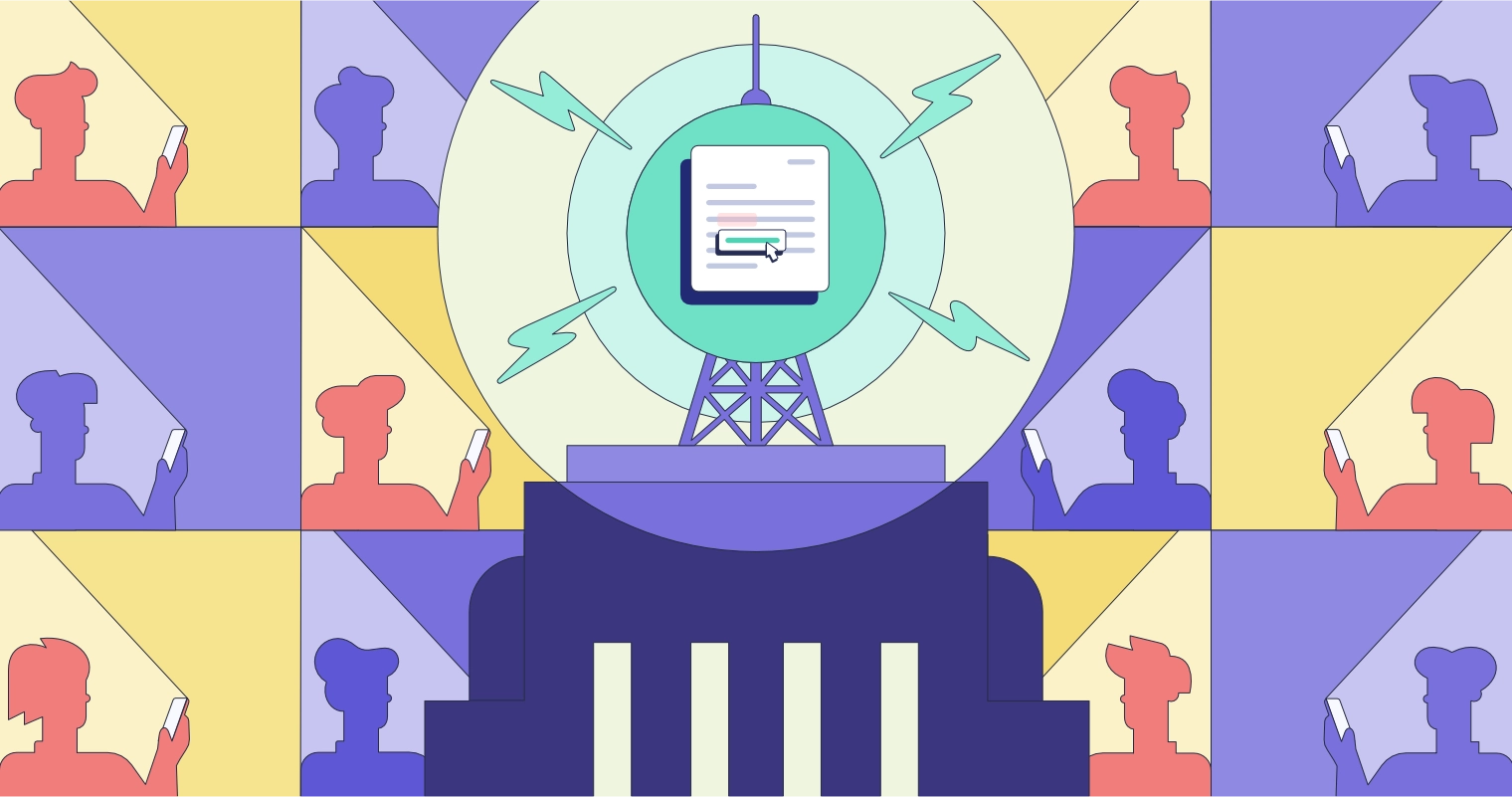 Editorial illustration for Grammarly blog article about writing effective business memos