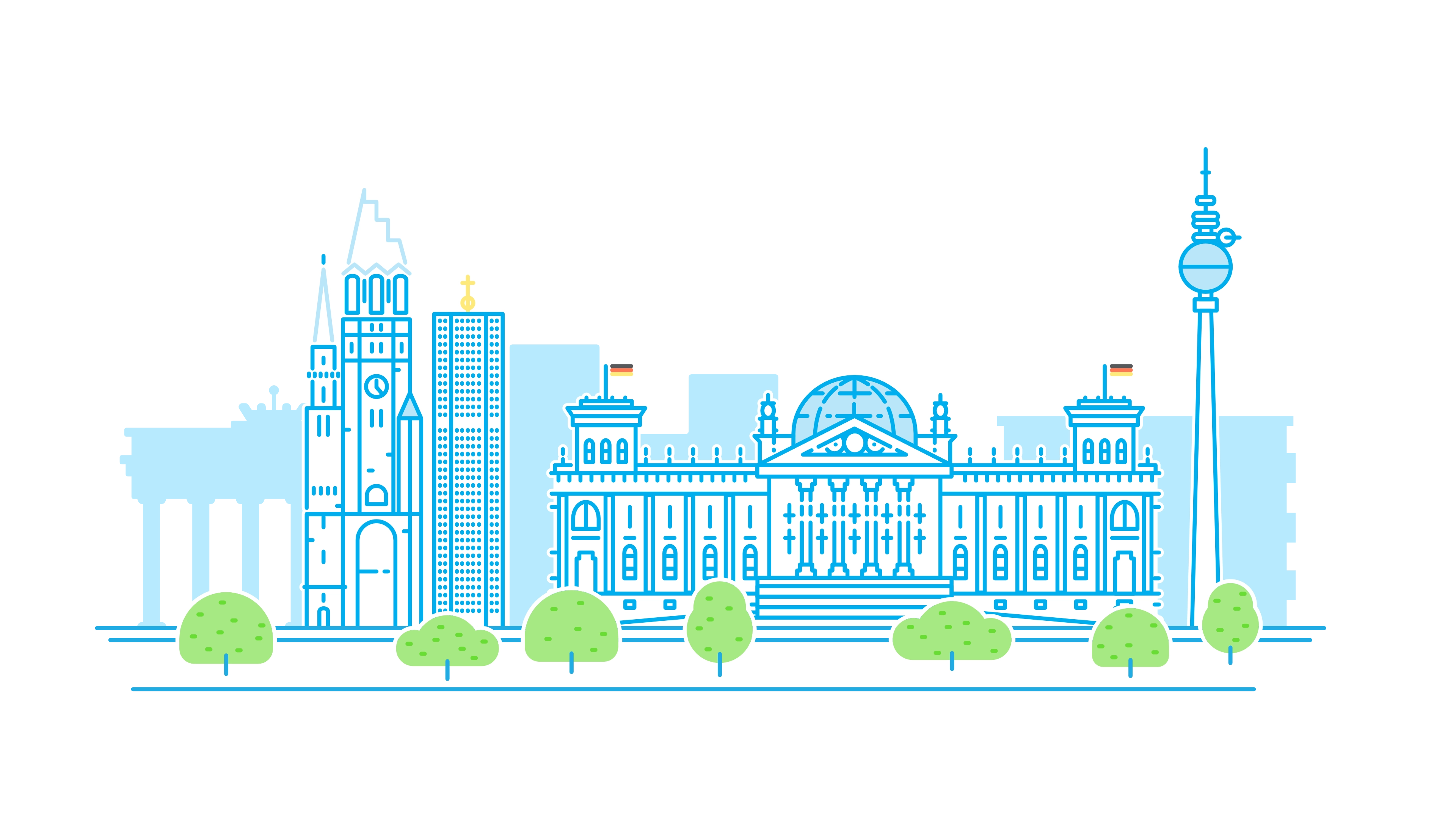 Berlin cityscape illustration