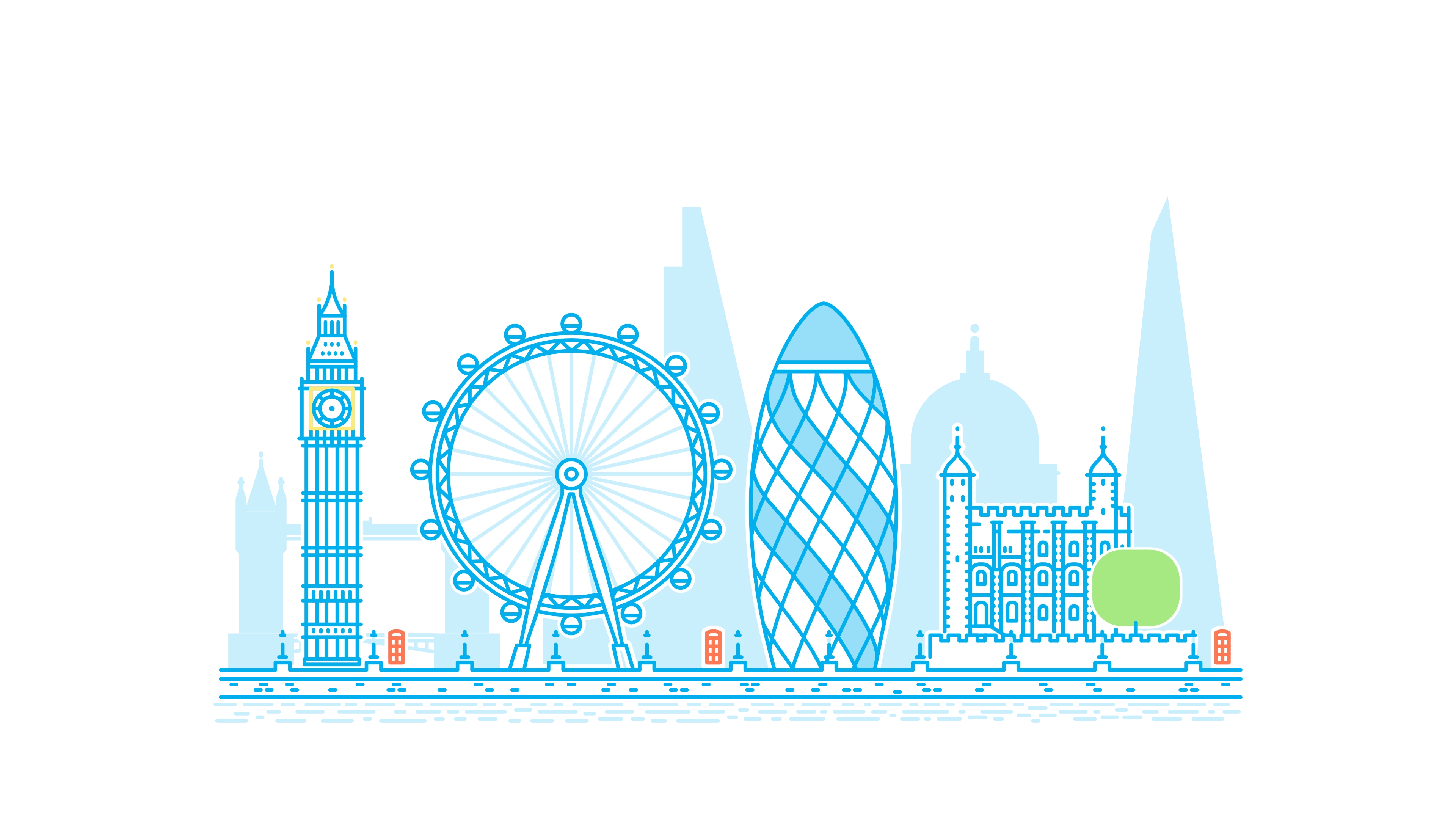 London cityscape illustration
