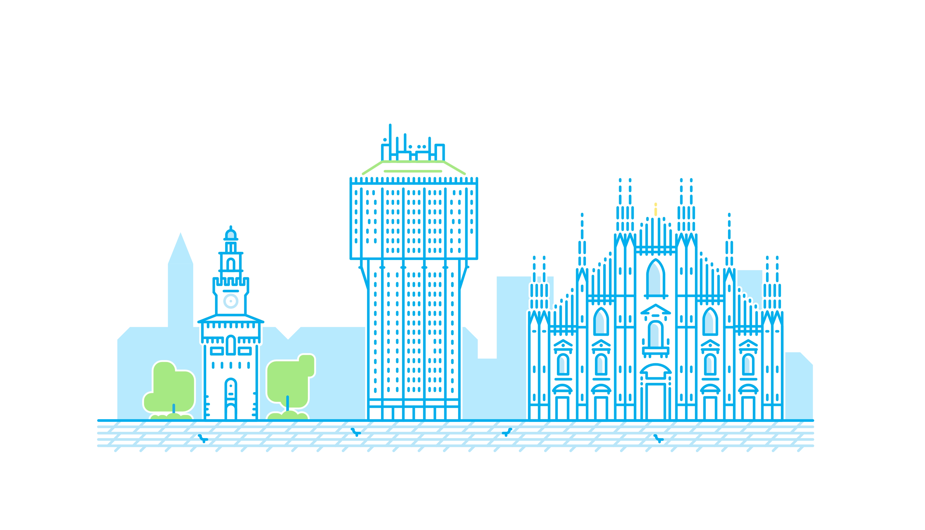 Milan cityscape illustration