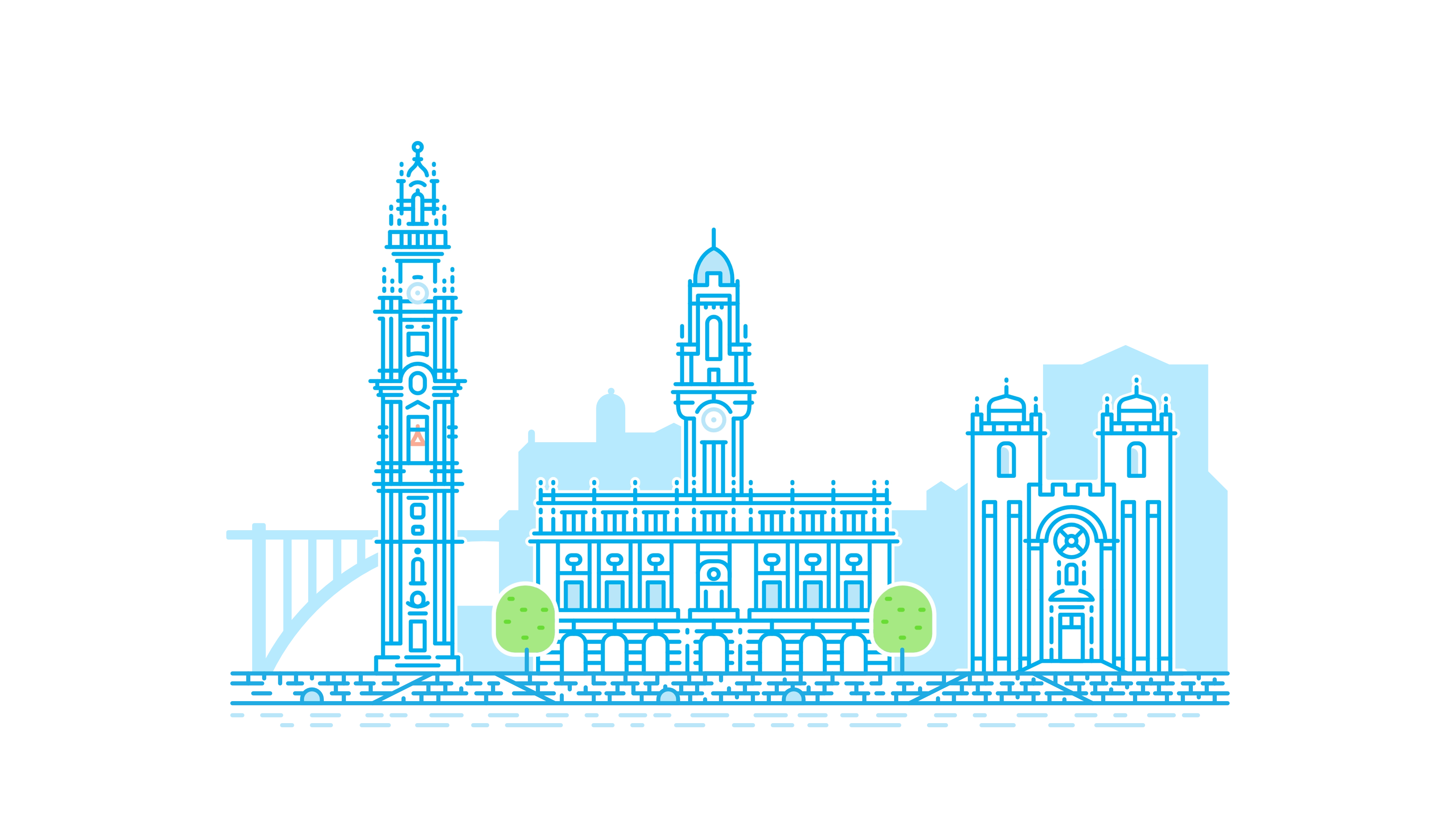 Porto cityscape illustration