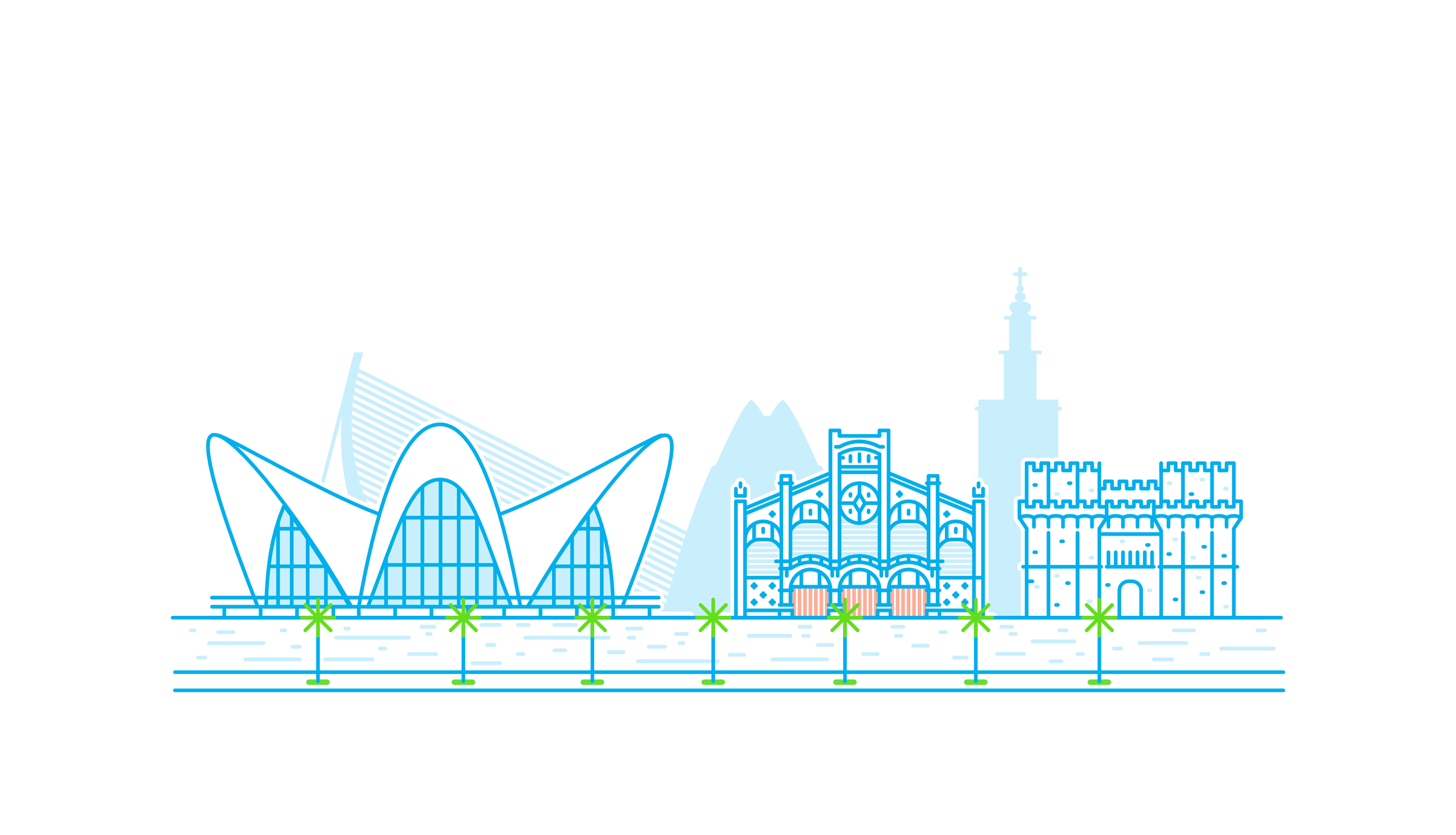 Valencia cityscape illustration